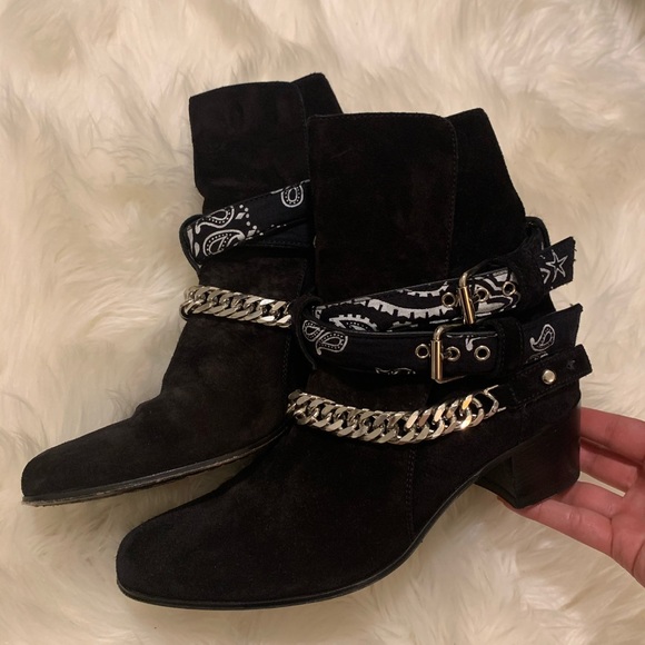 AMIRI Shoes - AMIRI Chain Link Bandana Western Boots IT 37 US 7